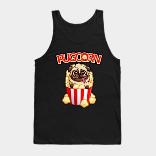 Pug Corn Popcorn Tank Top